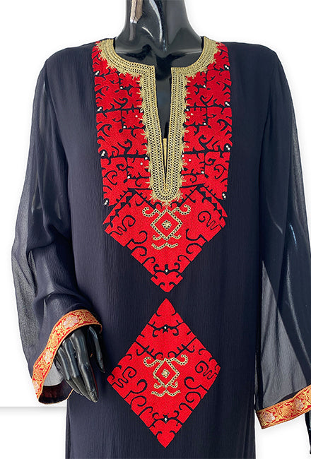 Red Phulkari Tunic