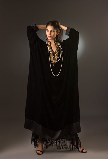 Gold & black caftan