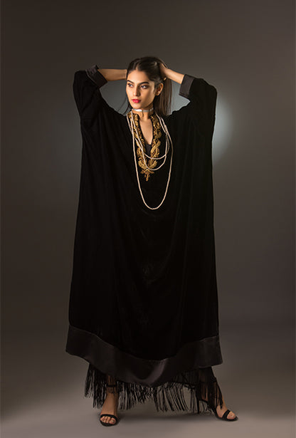 Gold & black caftan