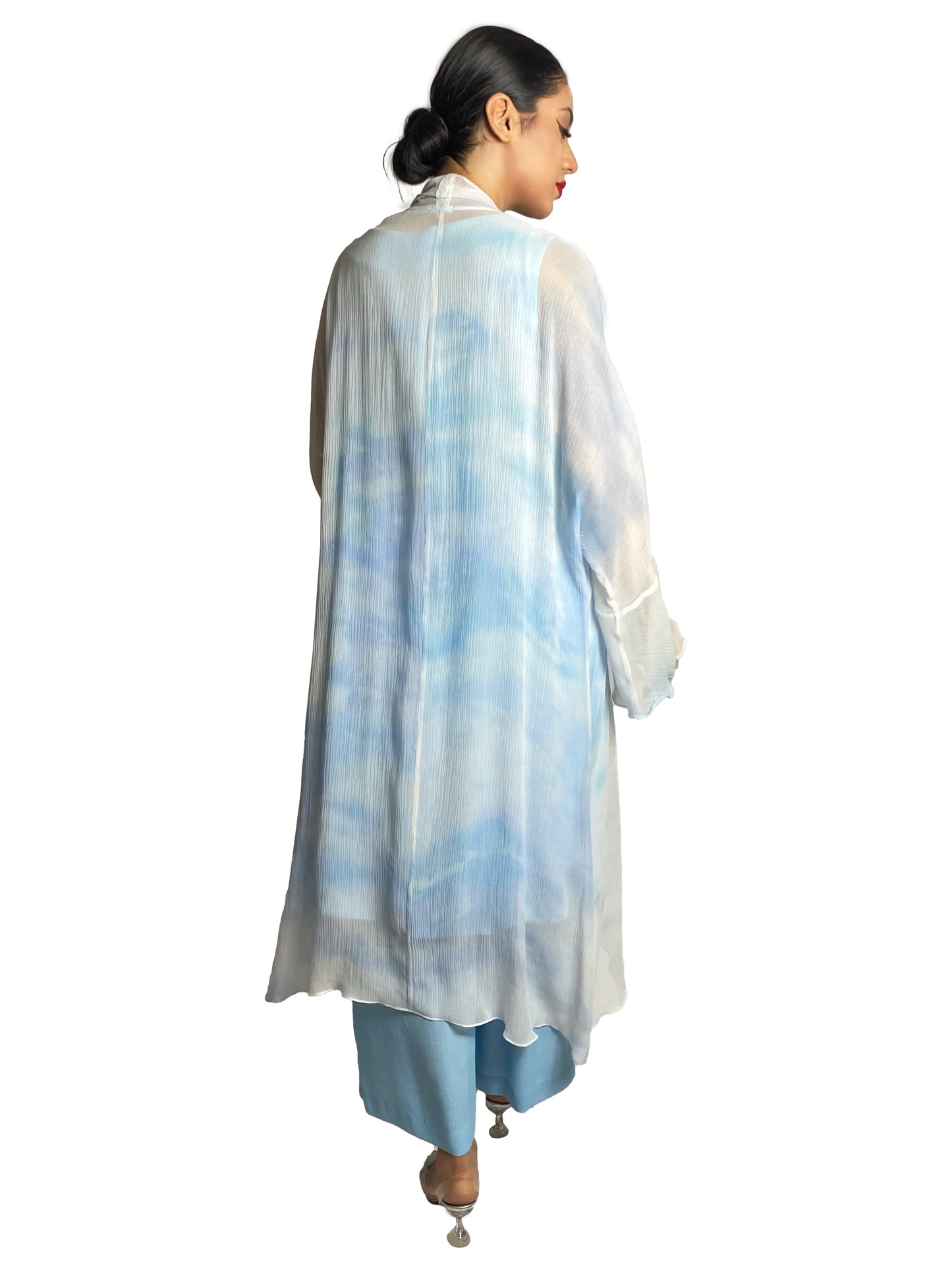 Chiffon Coat & Tunic 3Pcs