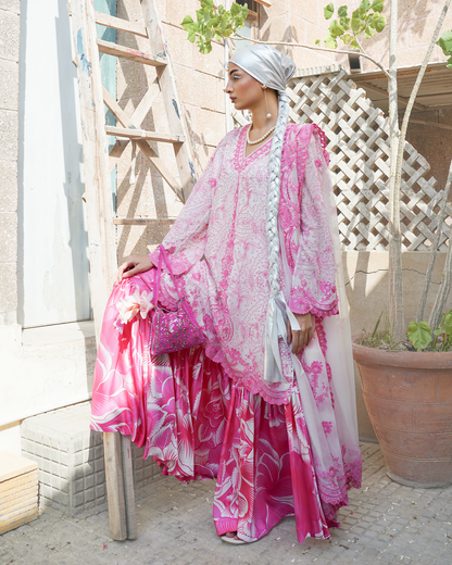 Pink Rose Gharara