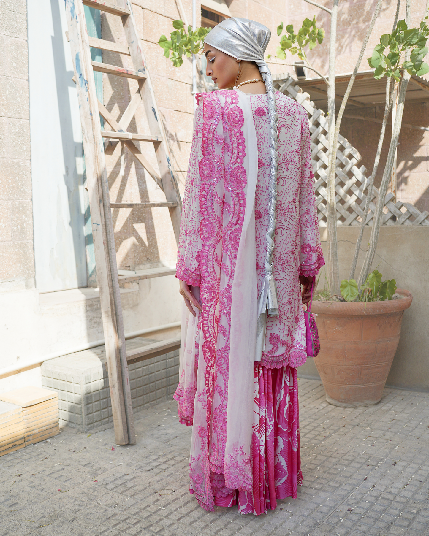 Pink Chantilly Dupatta