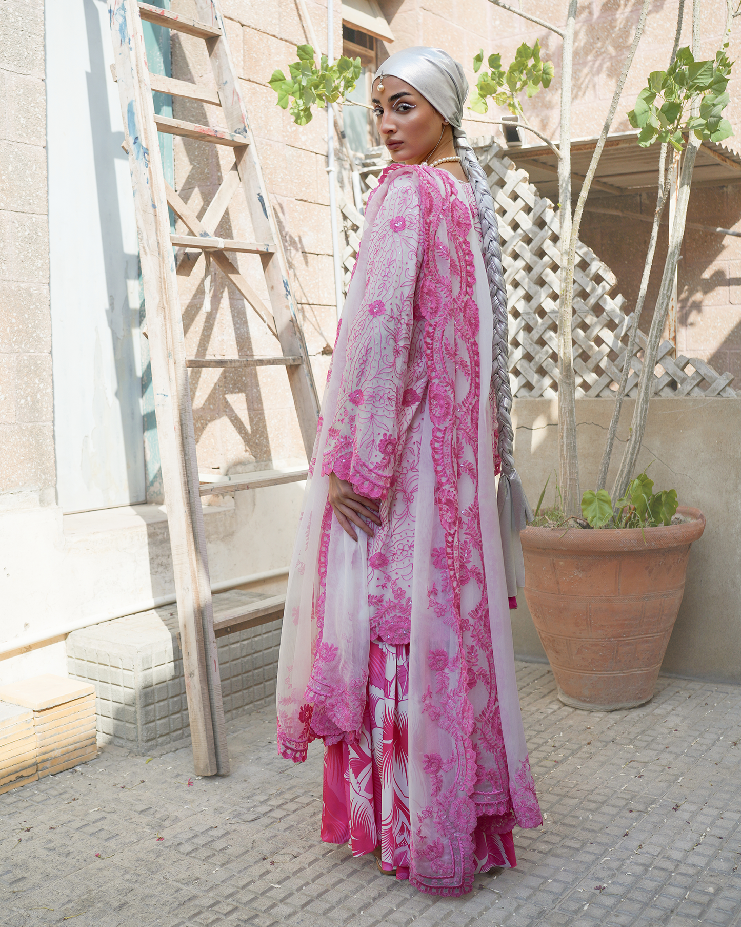 Pink Chantilly Dupatta