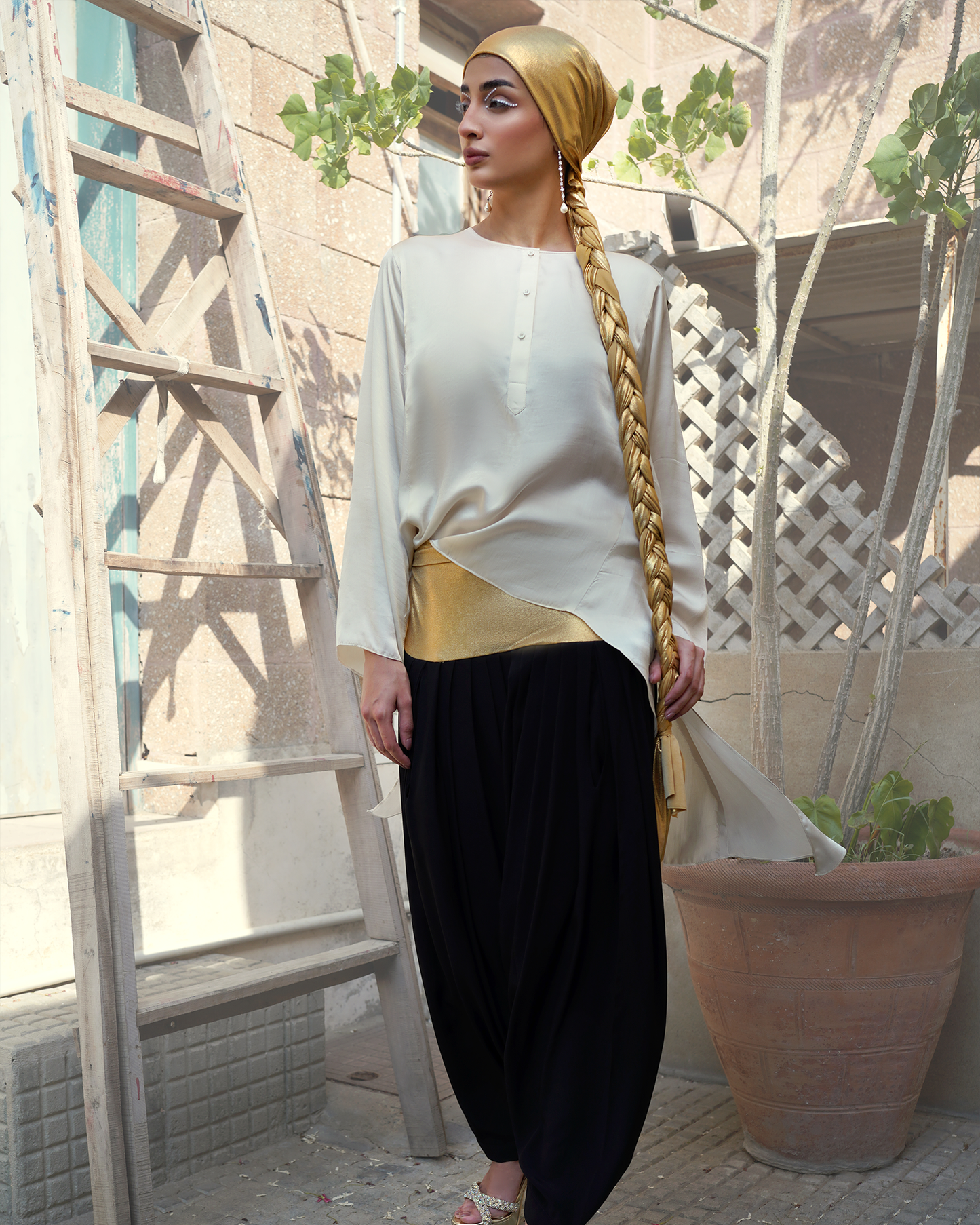 Black Gold Pathani Shalwar