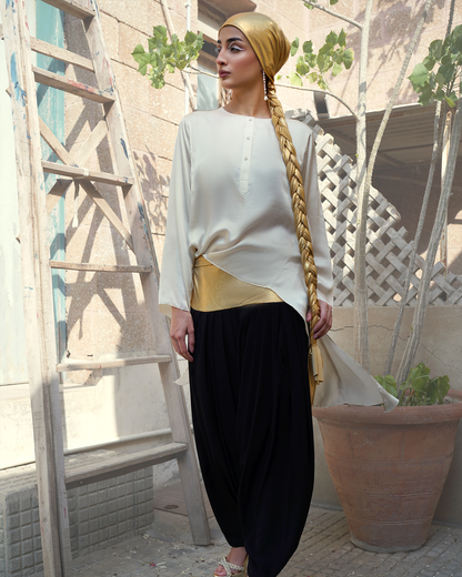 Black Gold Pathani Shalwar