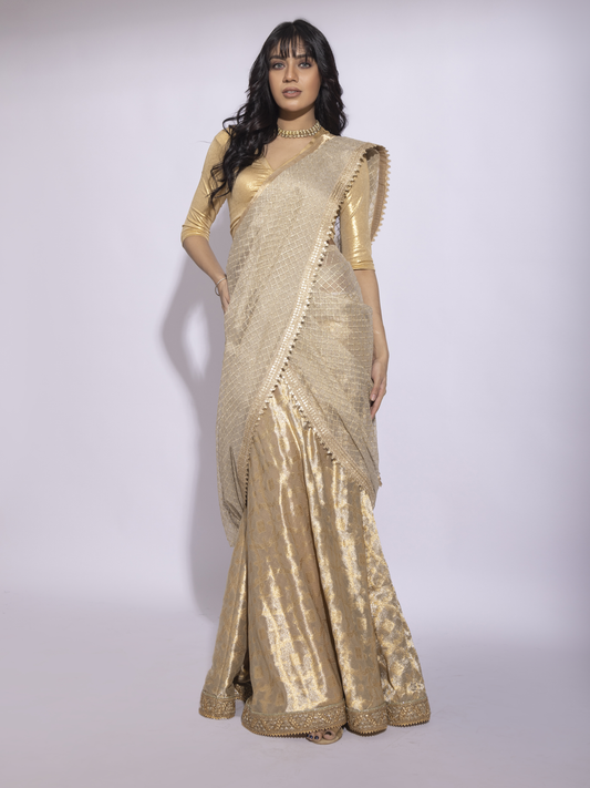 Draped Short Wrap Sari