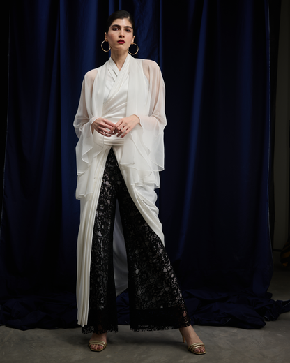 Ivory Half Sari